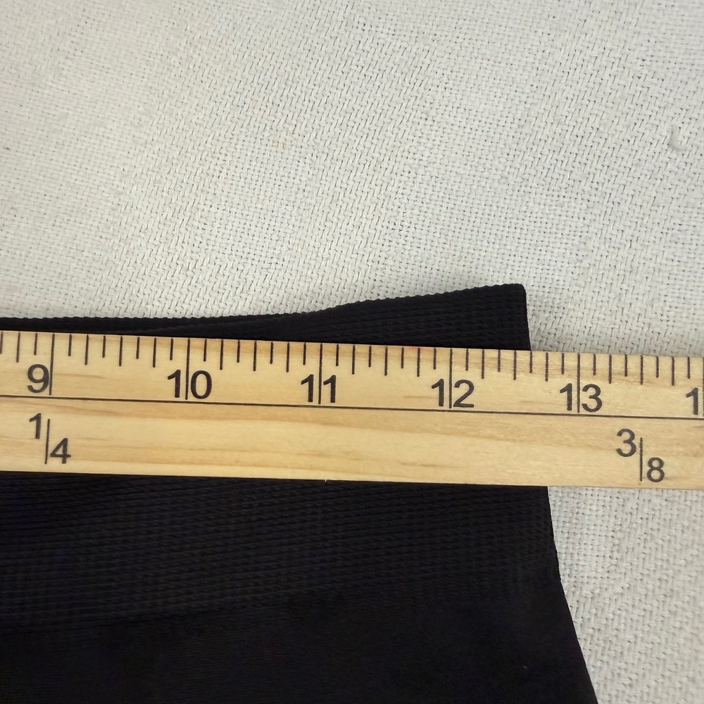 HUE Black Fleece Lined Leggings Womens Size M/L Solid Slim Fit Elastic Waist - Picture 7 of 9
